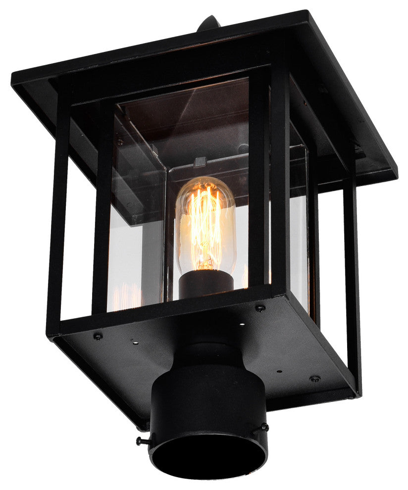 Crawford 1 Light Black Outdoor Lantern Head