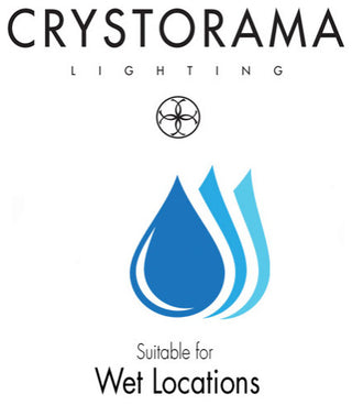 Crystorama Brian Patrick Flynn Glacier 3-Light Chandelier, Black, Water Glass