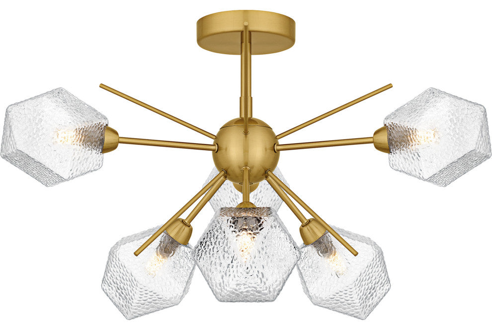 Quoizel PCSVD1724 Salvador 6 Light 24"W Semi-Flush Ceiling - Earth Black