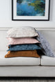 Bryce Velvet 22" Square Throw Pillow by Kosas Home, Pink