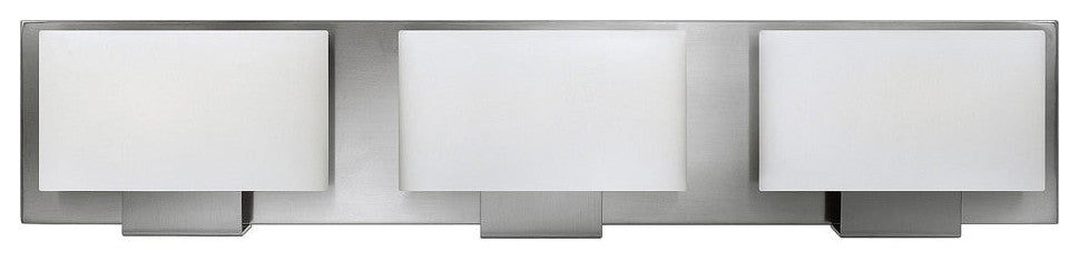 Hinkley Mila Medium Three Light Vanity, Brushed Nickel