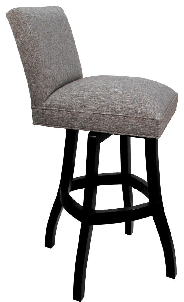 Swivel Wood Counter, Bar or Extra Tall Stool - Sommerville on S-Base, Mojave Grey - Black, 26"