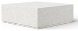 Bloc Square Concrete Coffee Table, Ivory Terrazo, 48"