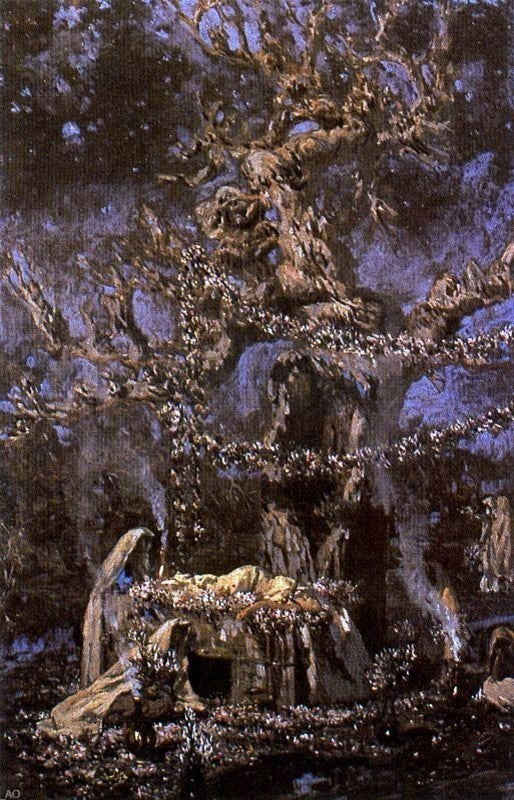 Antonio Munoz Degrain El Arbol Sagrado Premium Canvas Print