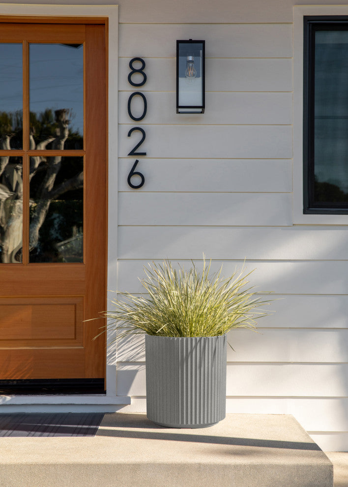 Veradek Demi Series Planter, Gray, 16", 1 Pack