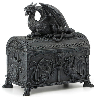 Dragon Chest Shaped Trinket Box, Myth and Legend