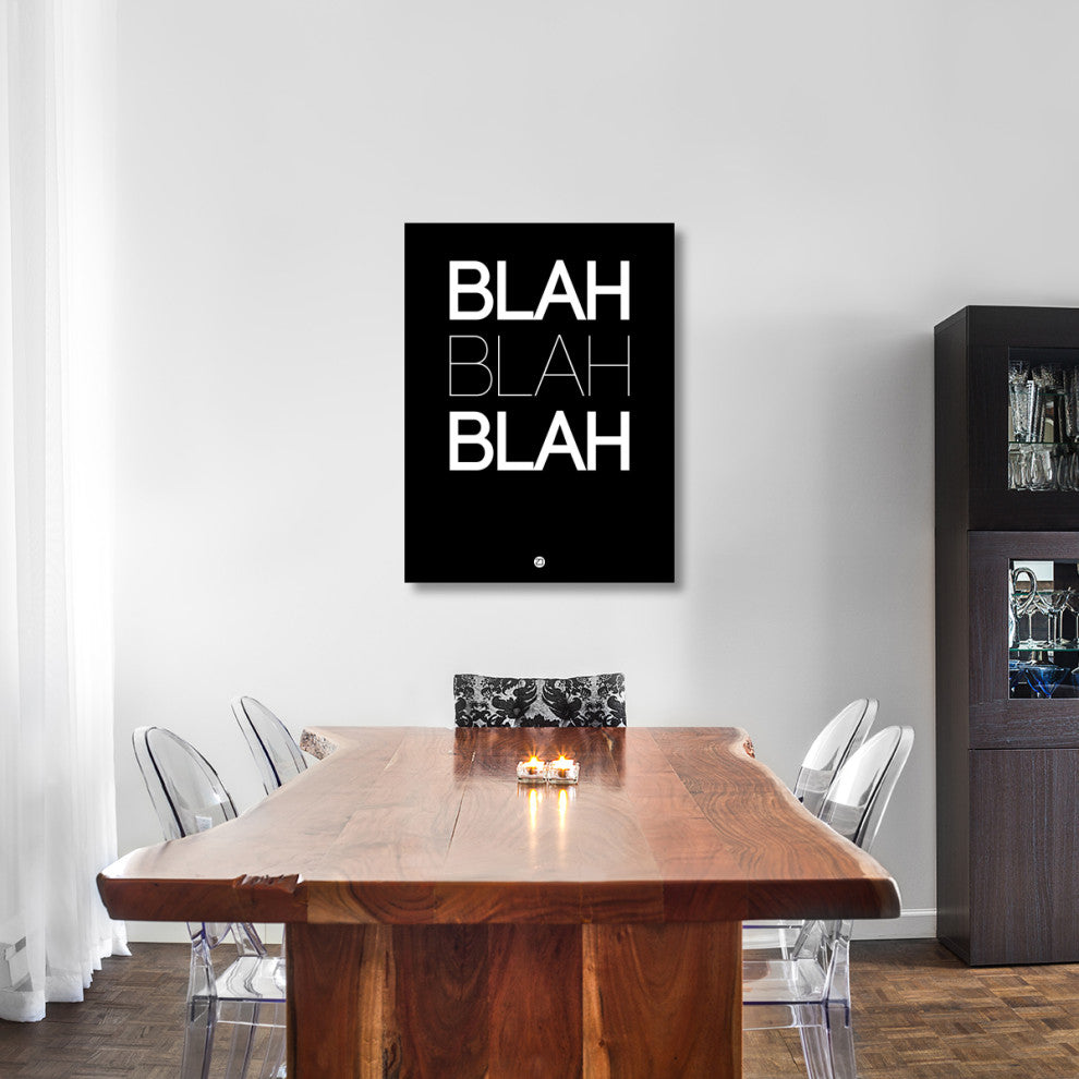 "BLAH BLAH BLAH Black" Poster Fine Art Print