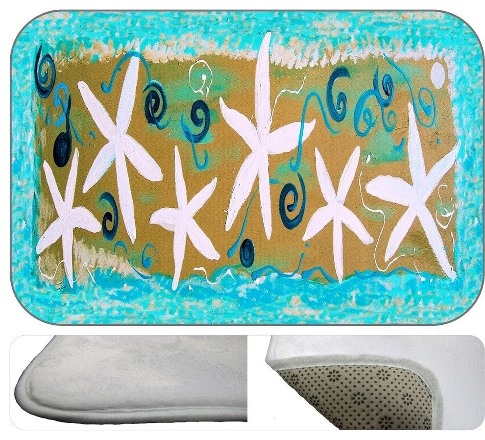 StarFish Fancy Plush Bath Mat, 20"x15"