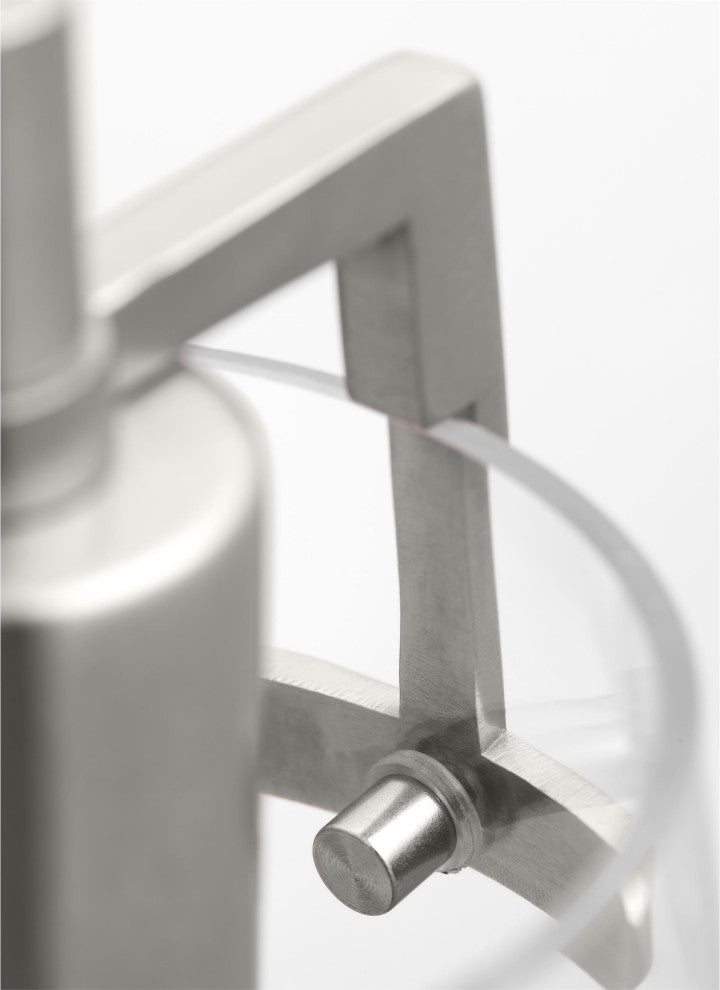 Crofton Small Sconce, Brushed Steel