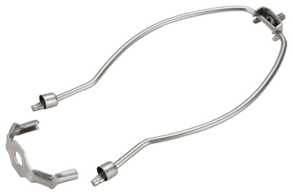 Aspen Creative 20007-26, 10" Heavy Duty Lamp Harp With Saddle Satin Nickel 6Pk