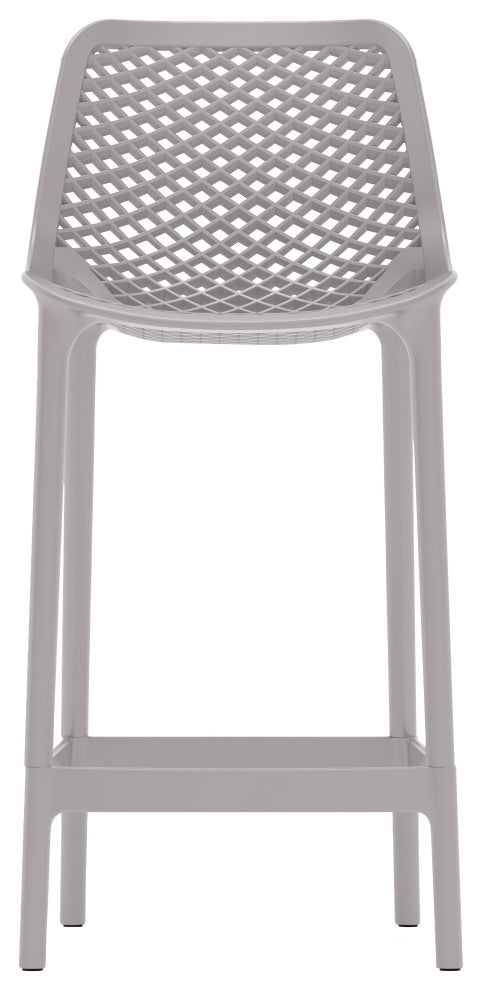 Mykonos Outdoor Patio Stool (Set of 4), Grey