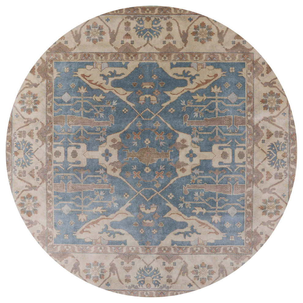 Ahgly Company Indoor Round Mid-Century Modern Area Rugs, 5' Round