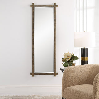 Uttermost 09917 Abanu Ribbed Gold Dressing Mirror