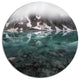 Beautiful Turquoise Mountain Lake, Landscape Disc Metal Artwork, 11"