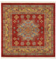 Unique Loom Red Cyrus Sahand 4' 0 x 4' 0 Square Rug
