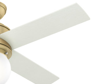 Hunter 44" Hepburn Modern Brass Ceiling Fan With Light Kit and Wall Control