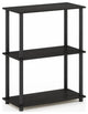 Turn-N-Tube 3-Tier Compact Multipurpose Shelf Display Rack, Espresso/Black
