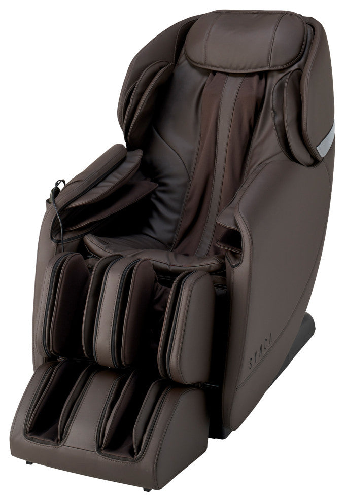 Hisho SL Track Heated Deluxe Zero Gravity Massage Chair, Brown