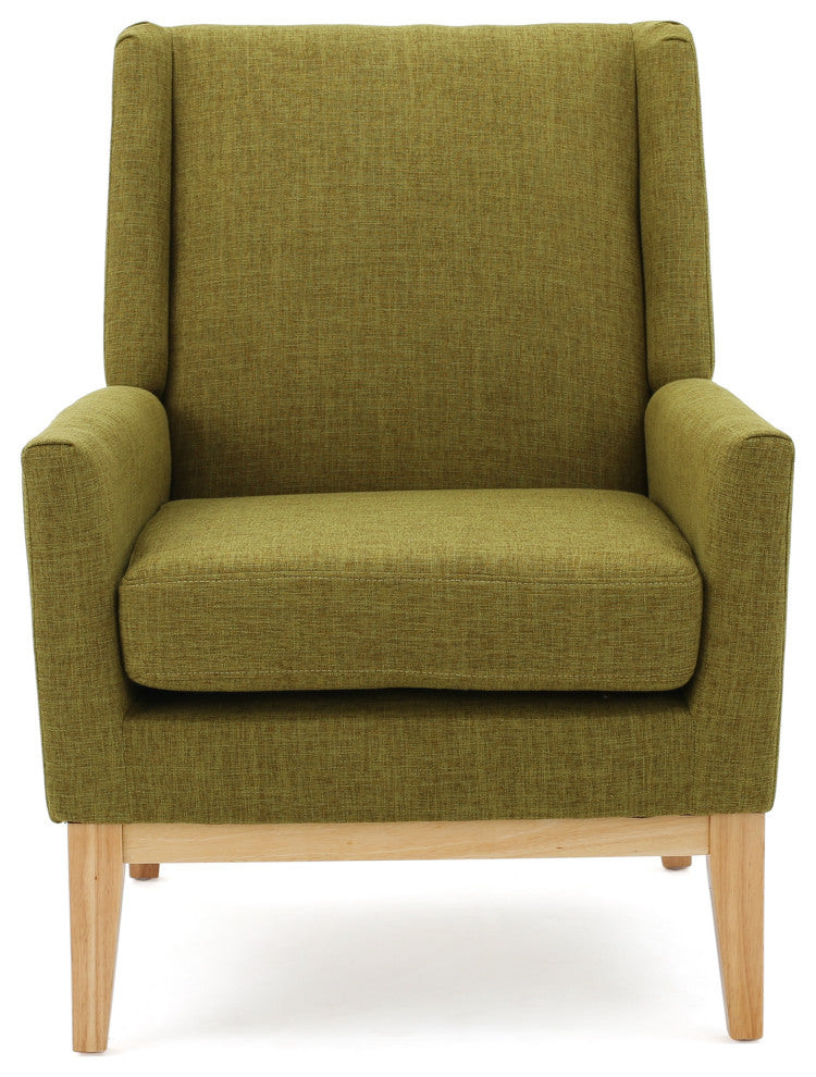 GDF Studio Kronen Mid Century Design Fabric Accent Chair, Green