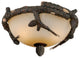 2L LED Fan Light Kit or Semi Flush Ceiling Light, Dual Mount Weathered Patina