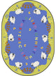 Kid Essentials Rug, Lamby Pie, 7'8"x10'9" Oval