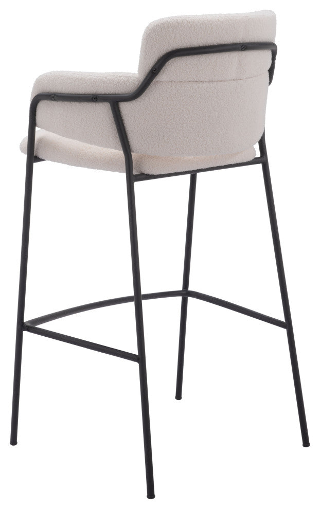 Marcel Barstool (Set of 2) Cream
