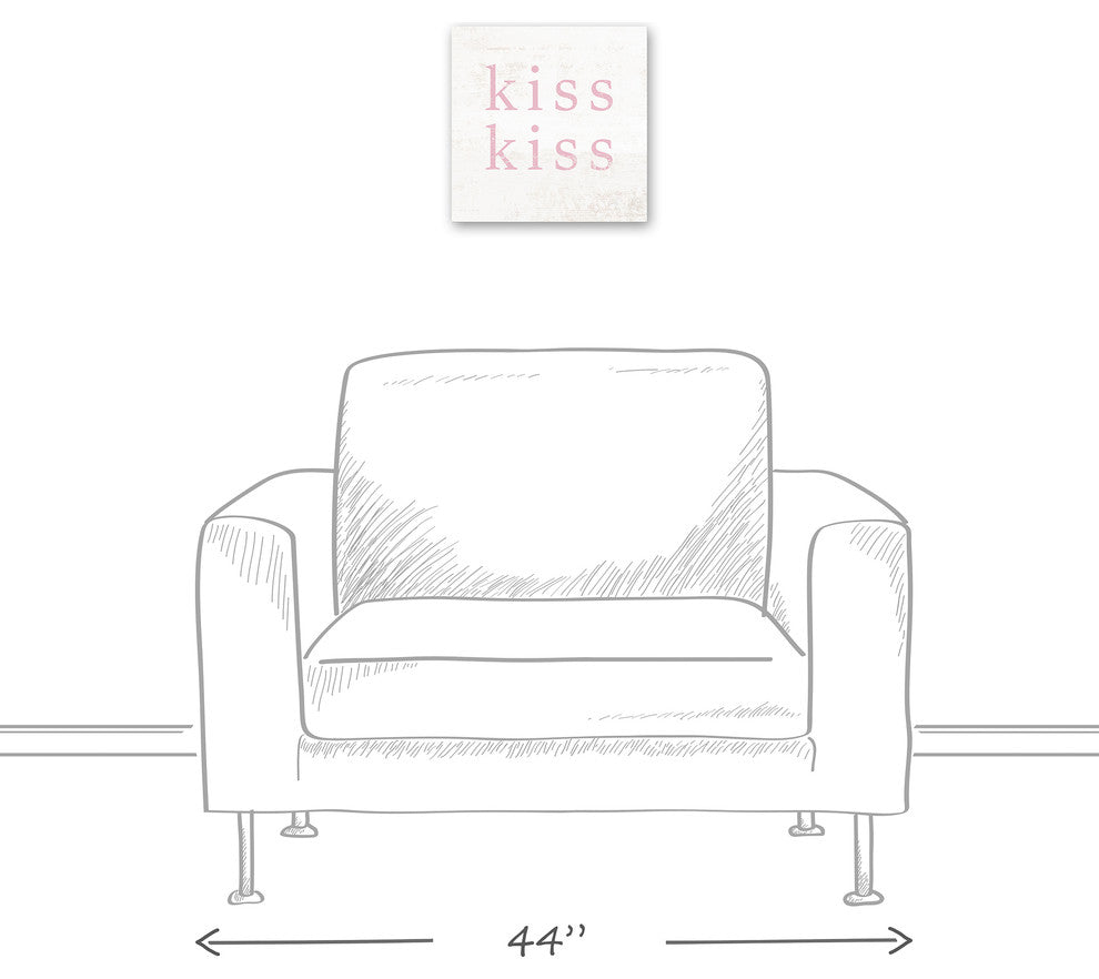 Kiss Kiss 12x12 Canvas Wall Art