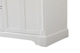 Home Living 21.5" Transitional Black-Light Bathroom Vanity, White, 60