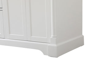 Home Living 21.5" Transitional Black-Light Bathroom Vanity, White, 60