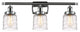 Small Bell 3 Light Bath Vanity Light, Polished Chrome, Deco Swirl