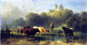 Fredrich Johann Voltz Cattle Watering at a Lake Wall Decal