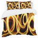 Gold Shock Abstract Modern Duvet Cover Set, King