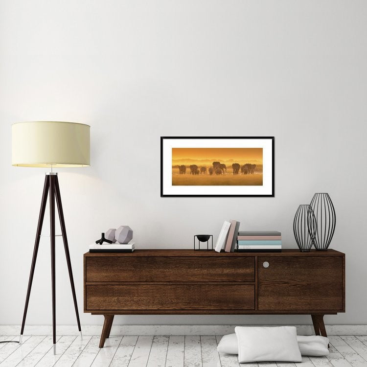 "Golden Light" Framed Digital Print by David Hua, 38"x20"