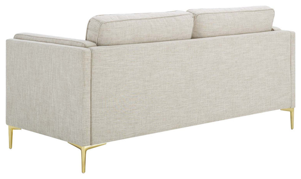 Sofa, Fabric, Beige, Modern, Living Lounge Room Hotel Lobby Hospitality
