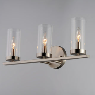 Maxim 25257CL Sentinel 3 Light 21"W Bathroom Vanity Light - Satin Nickel
