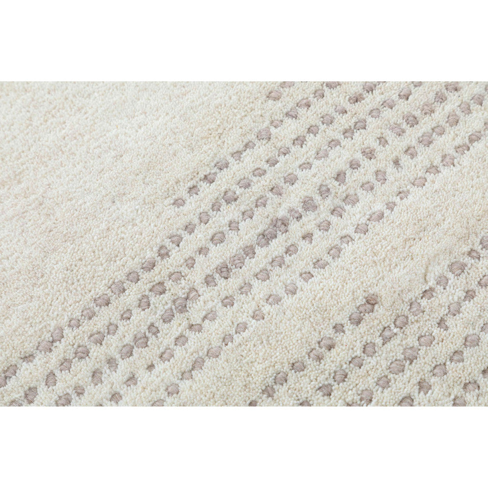 Obeetee Jaipur Modern Hand Tufted Rug, Ivory, 2'x3'