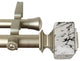 Brielle 1" Diameter Double Curtain Rod, Gold, 66-120"