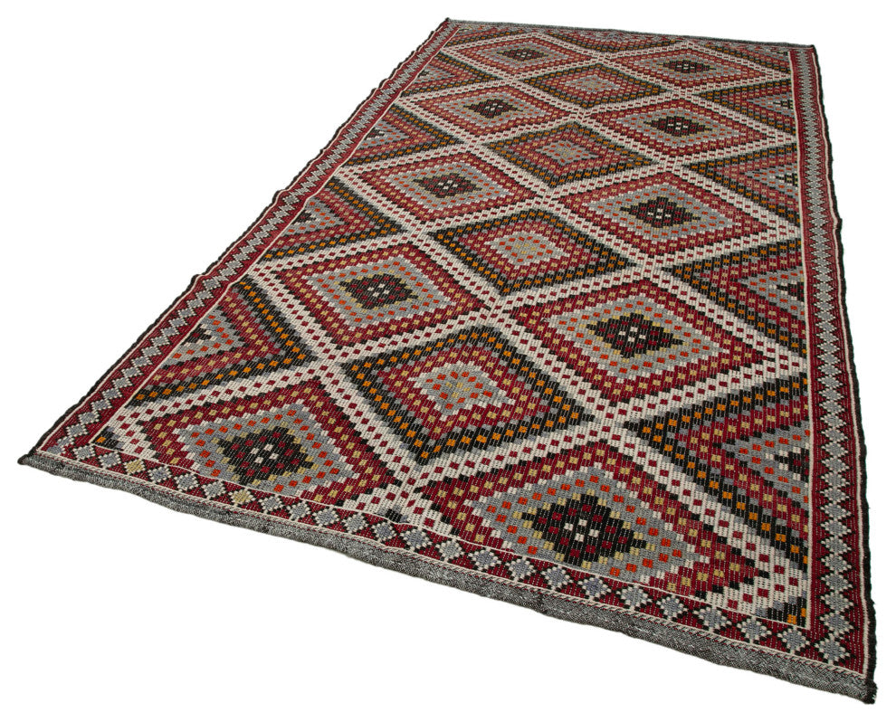 Rug N Carpet - Handmade Oriental 5' 11'' x 11' 3'' One-of-a-Kind Wool Kilim Rug