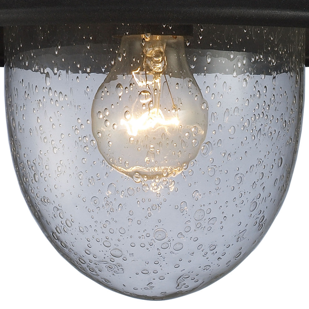 Streeside Cafe 1-Light Outdoor Sconce, Matte Black