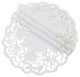 Somerset Embroidered Cutwork Floral Doilies, 16" Round, Set of 4