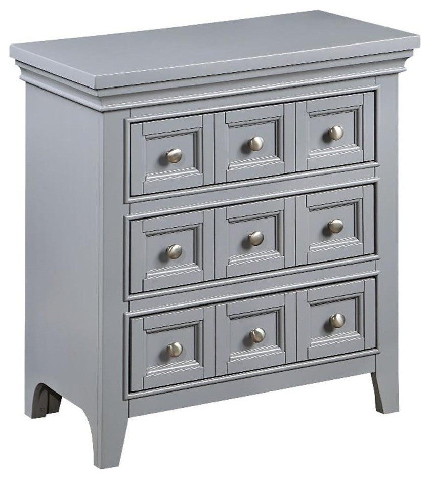 Furniture of America Ender Wood Gray Nightstand with USB and Care Kit