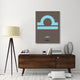 "Libra Zodiac Sign Blue" Fine Art Print