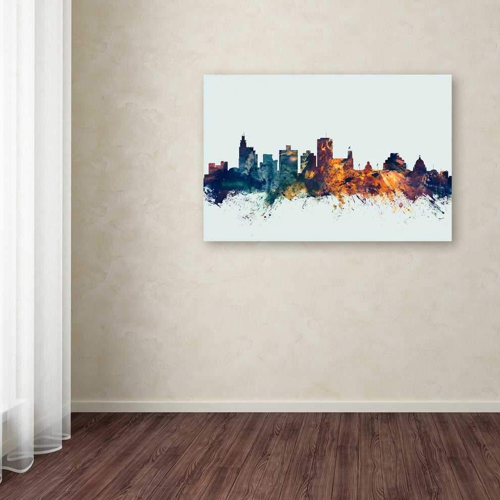 Michael Tompsett ''Jackson MS Skyline Blue'' Canvas Art, 12x19