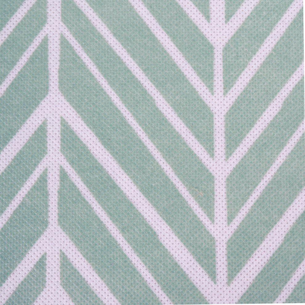 Nonwoven Polyester Cube Herringbone Mint Square 11"x11"x11", Set Of 2