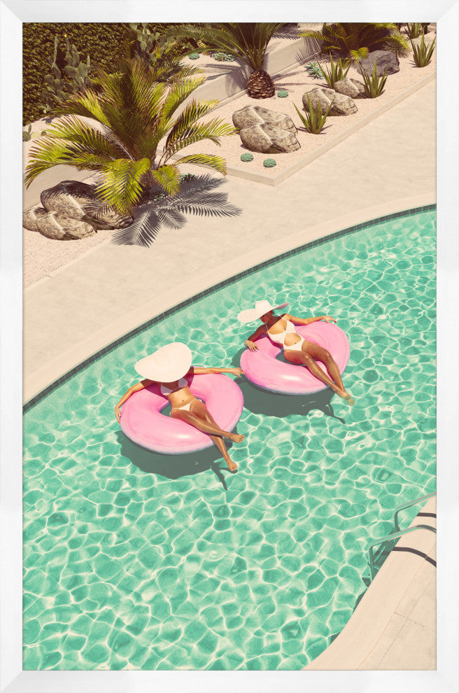 Pink Pool Floats, Giclee Reproduction Artwork