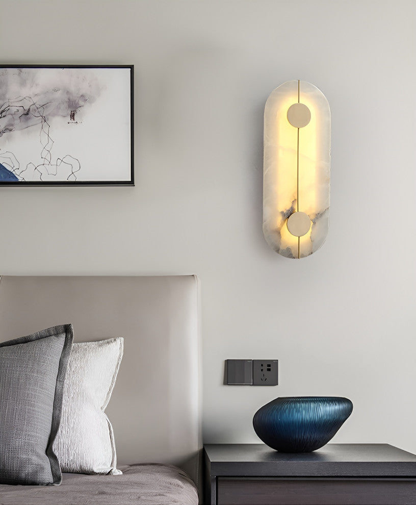 Luxury Marble Wall Lamp for Bedroom, Living Room, Kitchen, B