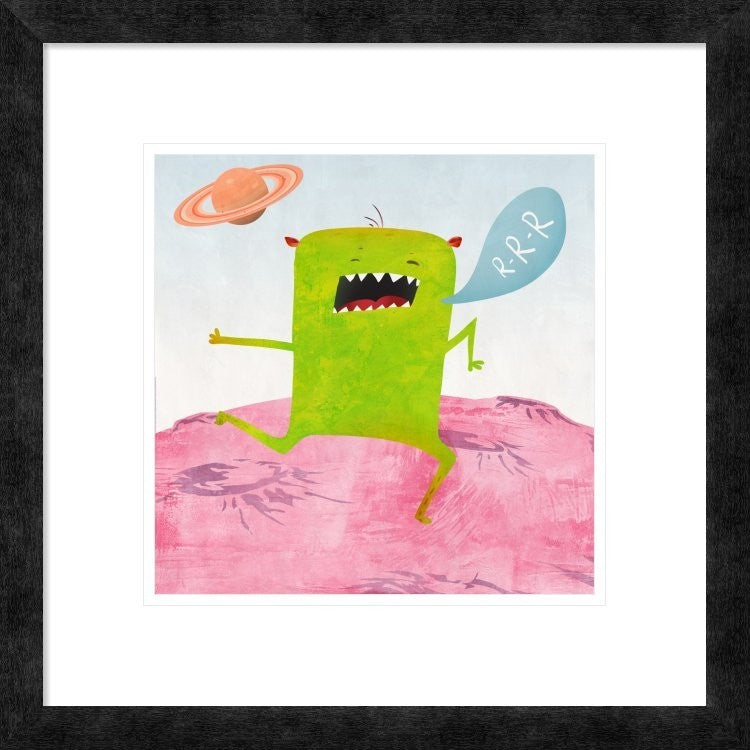 "Alien Friend Number 1" Framed Digital Print by Skip Teller, 20"x20"