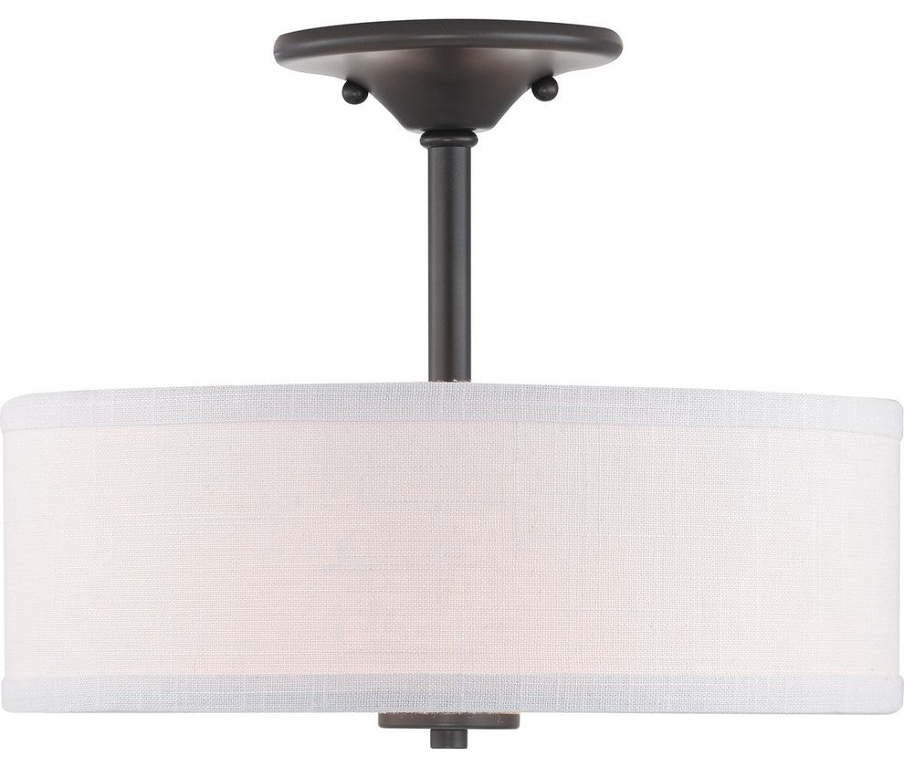 Inspire Collection 2-Light Semi-Flush, Graphite