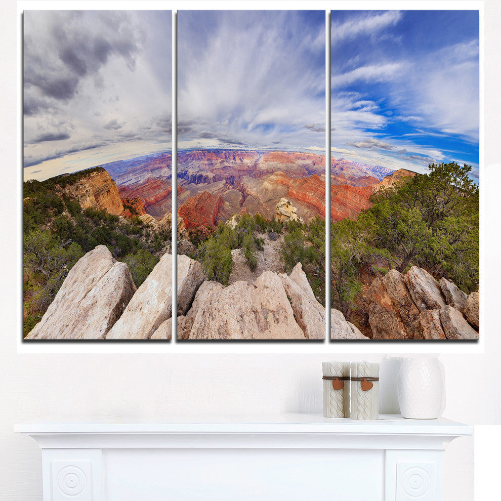 "Eye Looking at the Grand Canyon" Metal Wall Art, 3 Panels, 36"x28"