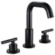 8 in. Widespread 2-Handle High Arc Bathroom Faucet with Brass Dics Valve, Black